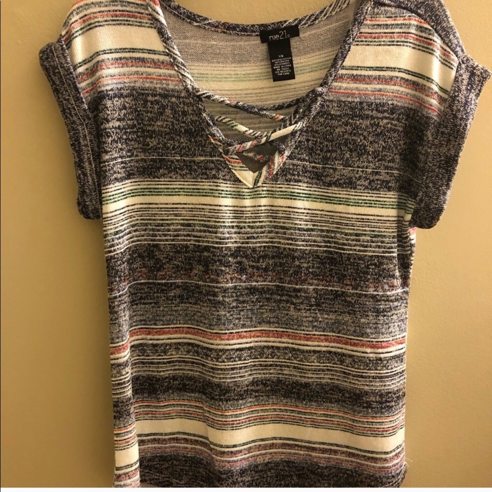 String up stripe tee
